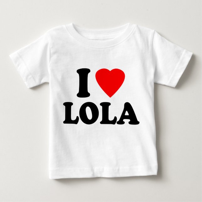 Camiseta De Bebé Amo Lola (Anverso)