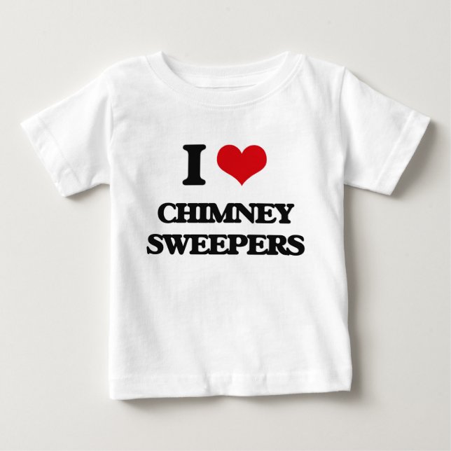 Camiseta De Bebé Amo los barrenderos de la chimenea (Anverso)