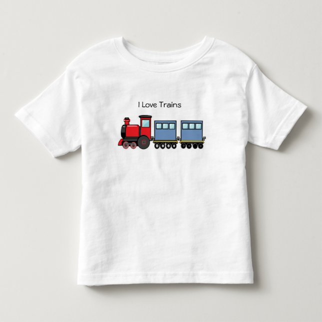 Camiseta De Bebé Amo los trenes (Anverso)
