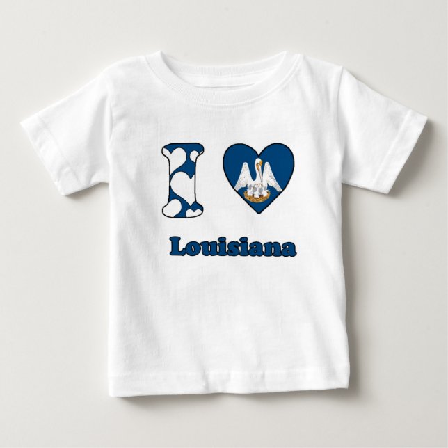 Camiseta De Bebé Amo Luisiana (Anverso)