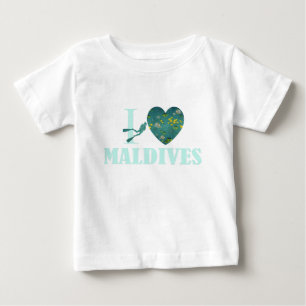 Camiseta De Bebé Amo Maldivas