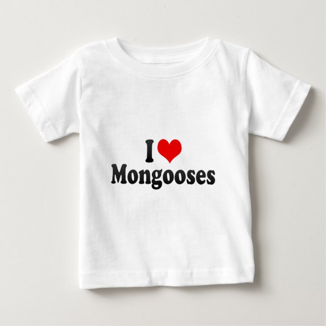 Camiseta De Bebé Amo mangostas (Anverso)