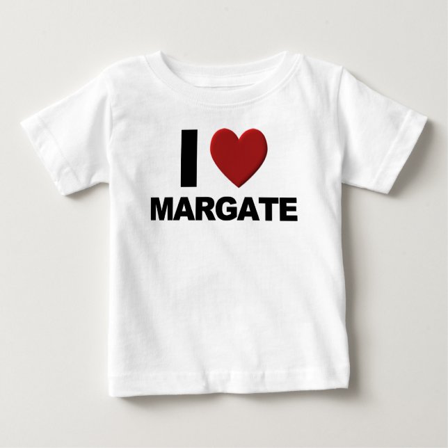 Camiseta De Bebé Amo Margate (Anverso)