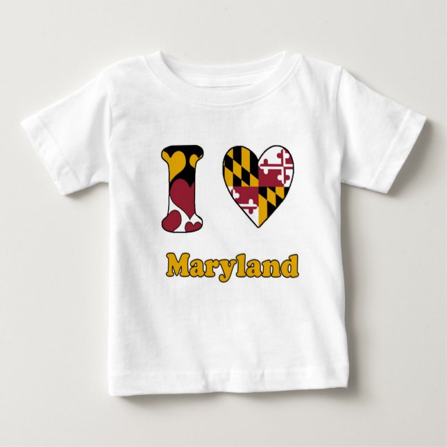 Camiseta De Bebé Amo Maryland (Anverso)