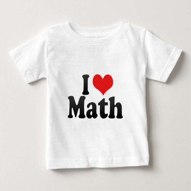 Camiseta De Bebé Amo matemáticas (Anverso)