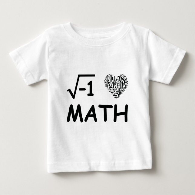 Camiseta De Bebé Amo matemáticas (Anverso)