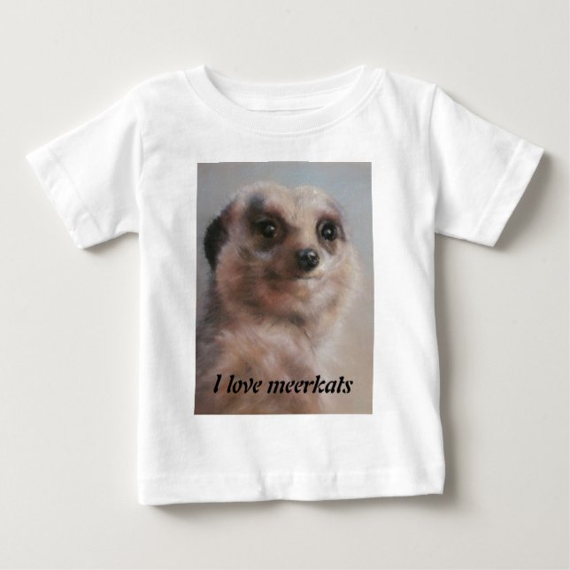 Camiseta De Bebé Amo meerkats (Anverso)