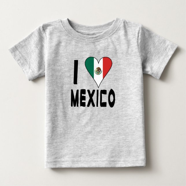 Camiseta De Bebé Amo México  (Anverso)