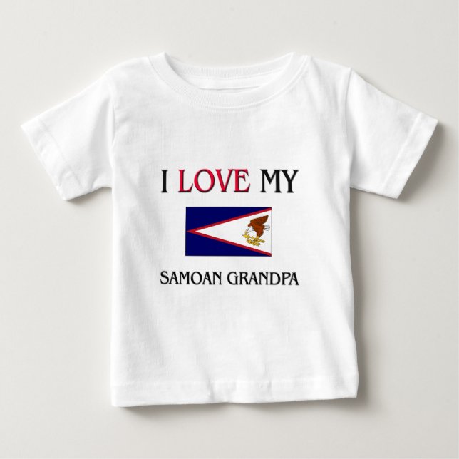 Camiseta De Bebé Amo Mi Abuelo Samoano (Anverso)