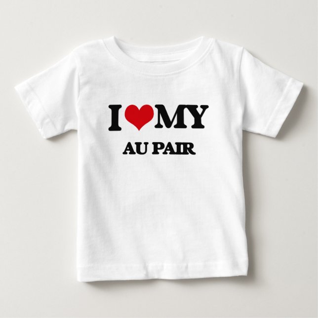 Camiseta De Bebé Amo mi Au Pair (Anverso)