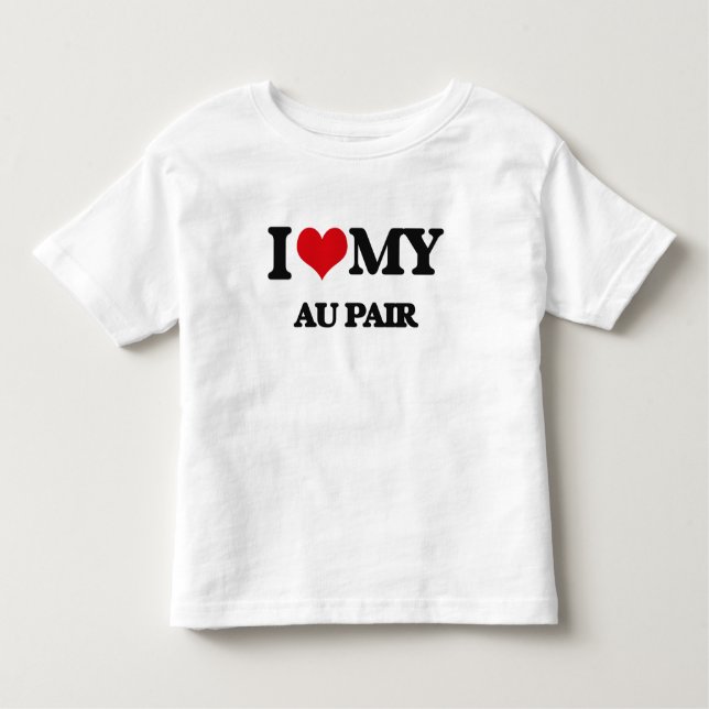 Camiseta De Bebé Amo mi au pair (Anverso)