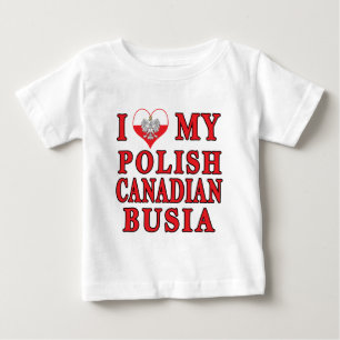 Camiseta De Bebé Amo mi Busia canadiense polaca