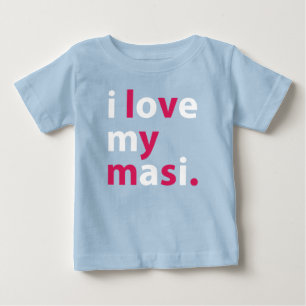 Camiseta De Bebé Amo mi camiseta del bebé del Masi