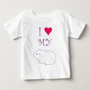 Camiseta De Bebé Amo mi conejillo de Indias