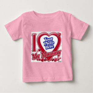 Camiseta De Bebé Amo mi corazón rojo mami - foto