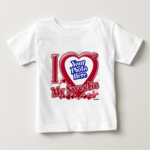 Camiseta De Bebé Amo mi dulce corazón rojo - foto
