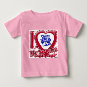 Camiseta De Bebé Amo mi dulce corazón rojo - foto