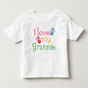 Camiseta De Bebé Amo mi Grammie Handprints