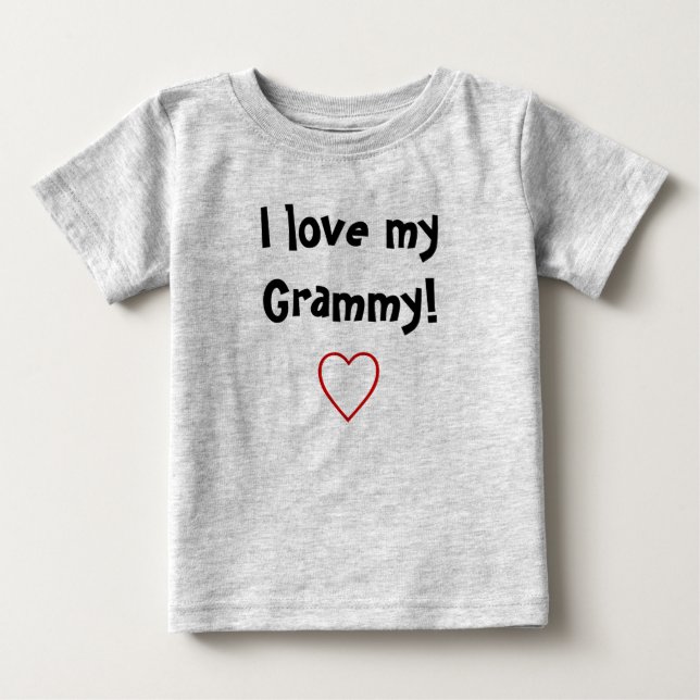 Camiseta De Bebé Amo mi Grammy (Anverso)