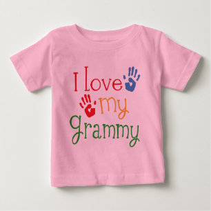 Camiseta De Bebé Amo mi Grammy Handprints
