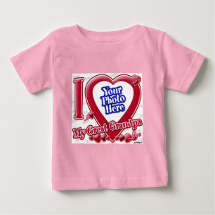Camiseta De Bebé Amo mi gran corazón rojo abuelo - foto