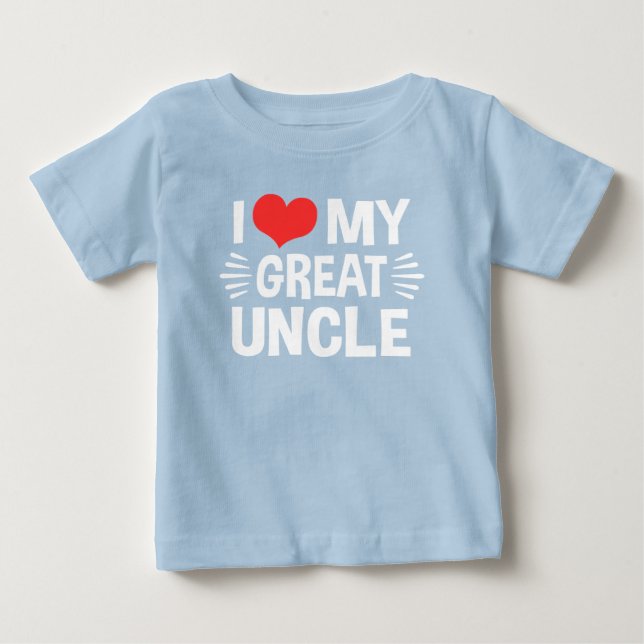 Camiseta De Bebé Amo Mi Gran Tío (Anverso)