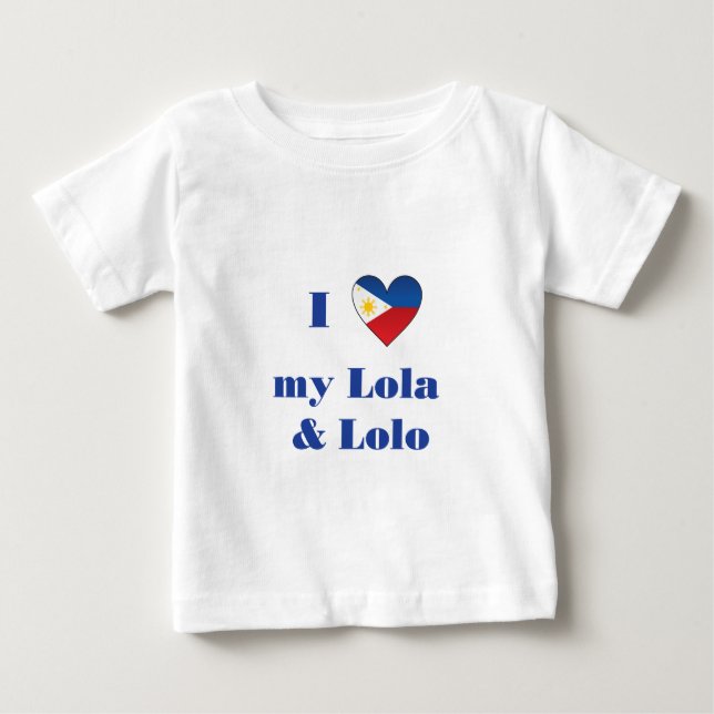 Camiseta De Bebé Amo mi Lola y Lolo1 (Anverso)