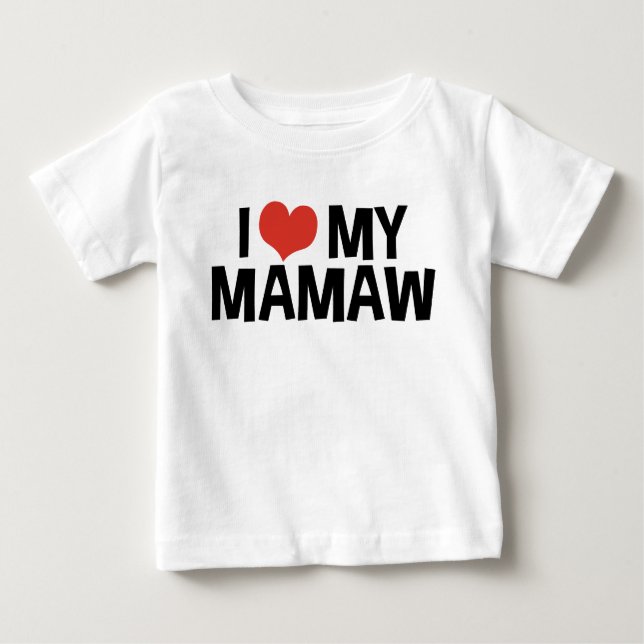 Camiseta De Bebé Amo Mi Mamaw (Anverso)
