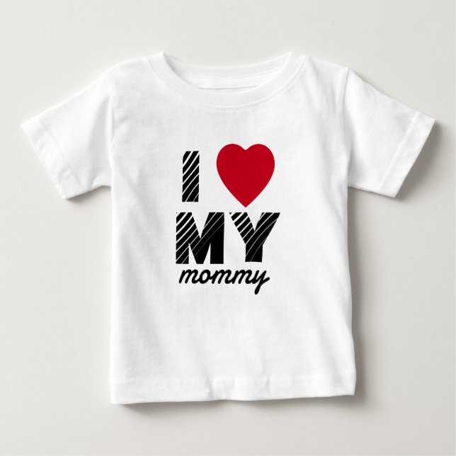 Camiseta De Bebé Amo Mi Mami Cute (Anverso)