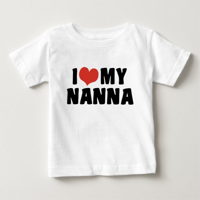 Camiseta De Bebé Amo Mi Nanna (Anverso)