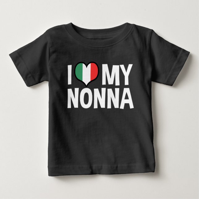 Camiseta De Bebé Amo Mi Nonna (Anverso)