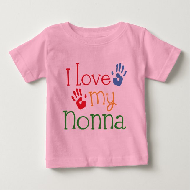 Camiseta De Bebé Amo mi Nonna Handprints (Anverso)