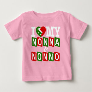 Camiseta De Bebé Amo mi Nonna & Nonno Baby T-Shirt