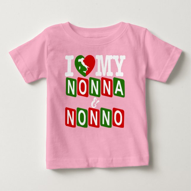 Camiseta De Bebé Amo mi Nonna & Nonno Baby T-Shirt (Anverso)