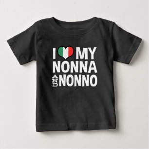 Camiseta De Bebé Amo mi Nonna y el Nonno