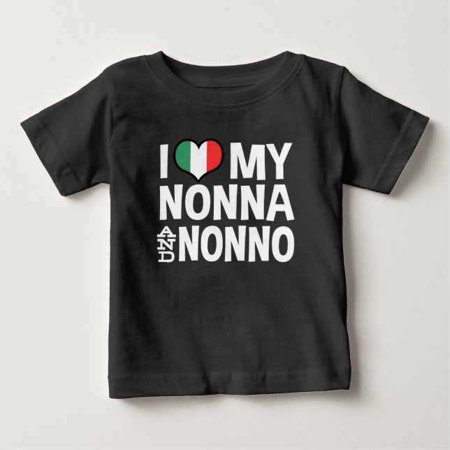 Camiseta De Bebé Amo mi Nonna y el Nonno (Anverso)