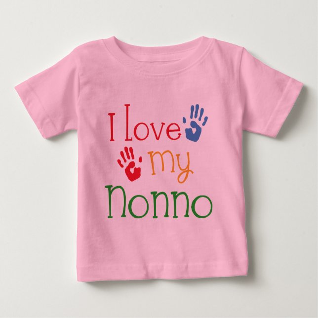 Camiseta De Bebé Amo mi Nonno (Handprints) (Anverso)
