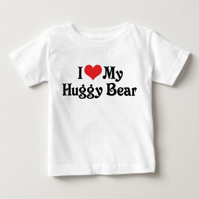 Camiseta De Bebé Amo Mi Oso Huggy (Anverso)