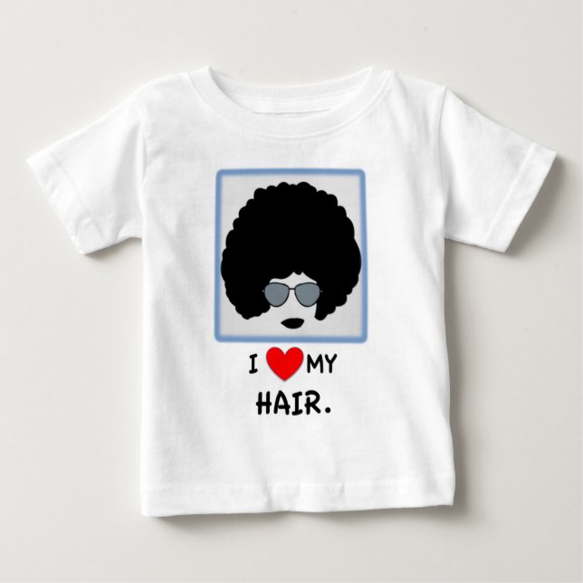 Camiseta De Bebé Amo mi pelo - Afro (Anverso)