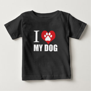 Camiseta De Bebé Amo mi perro T-Shirt