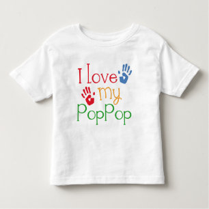 Camiseta De Bebé Amo mi PopPop (Handprints)