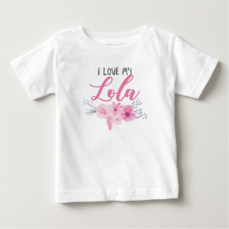 Camiseta De Bebé Amo mi ramo rosado de Lola