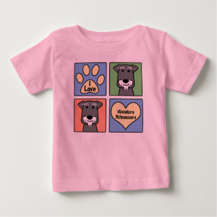 Camiseta De Bebé Amo mi Schnauzer miniatura