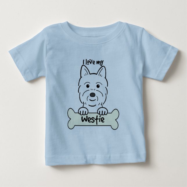 Camiseta De Bebé Amo mi Westie (Anverso)
