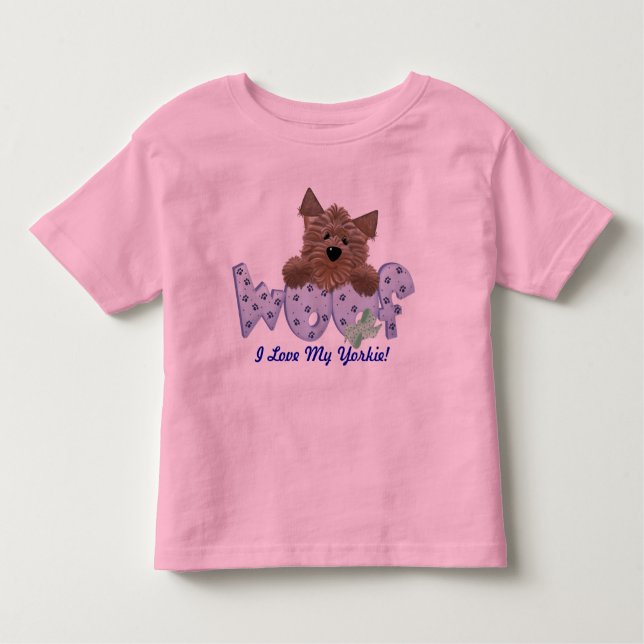 Camiseta De Bebé ¡Amo mi Yorkie! (Anverso)