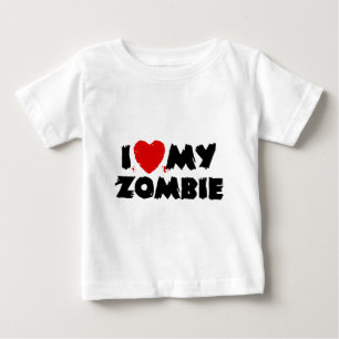 Camiseta De Bebé Amo Mi Zombie