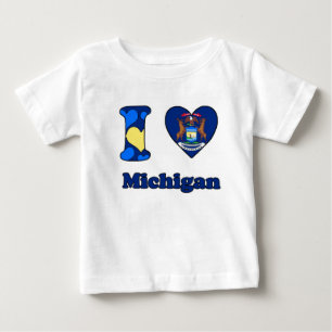 Camiseta De Bebé Amo Michigan