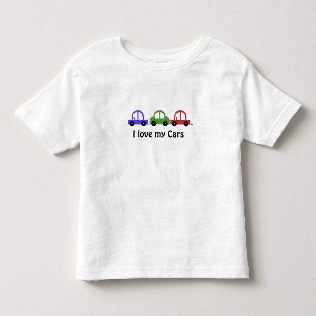 Camiseta De Bebé Amo mis coches (Anverso)