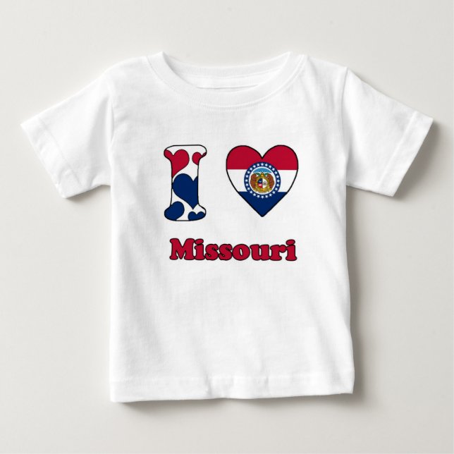 Camiseta De Bebé Amo Misuri (Anverso)