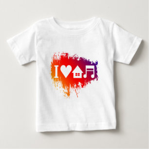 Camiseta De Bebé Amo música de la casa
